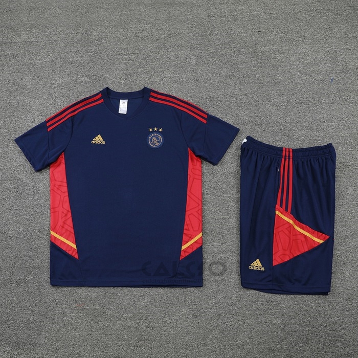 Tuta da Track Ajax Manica Corta 2022-2023 Blu - Pantaloncini